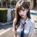 制服が濡れてて風邪引きそうだけどそのままでいて欲しい女の子 9枚目