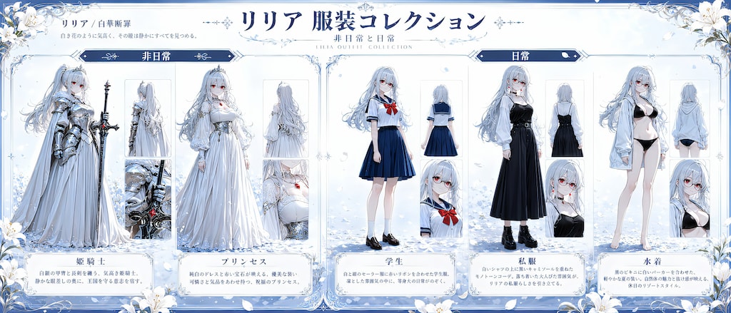 花綴りの少女たち ― 服装コレクション ―