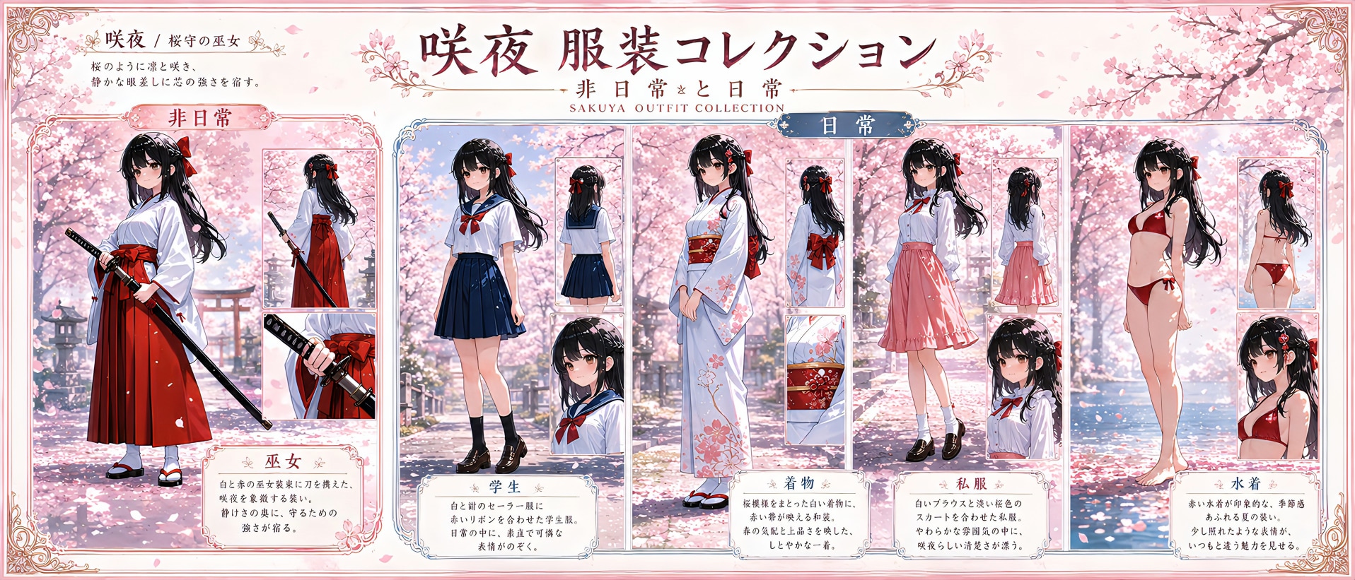 花綴りの少女たち ― 服装コレクション ―