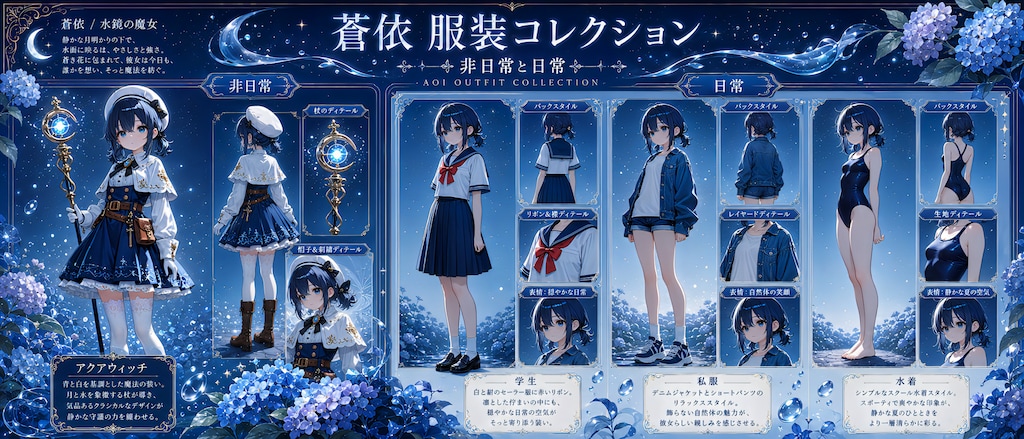 花綴りの少女たち ― 服装コレクション ―