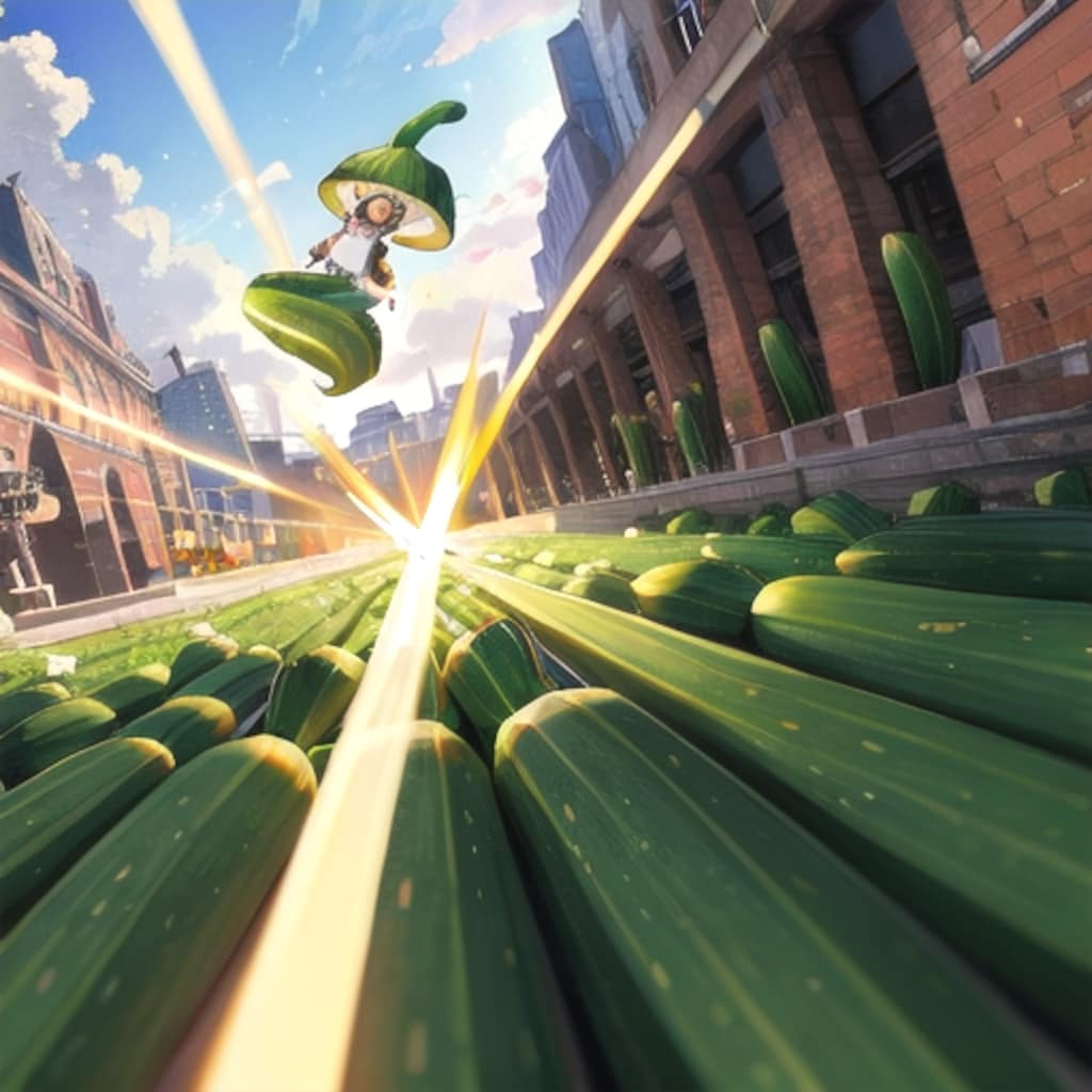 疾走感あふれるズッキーニ