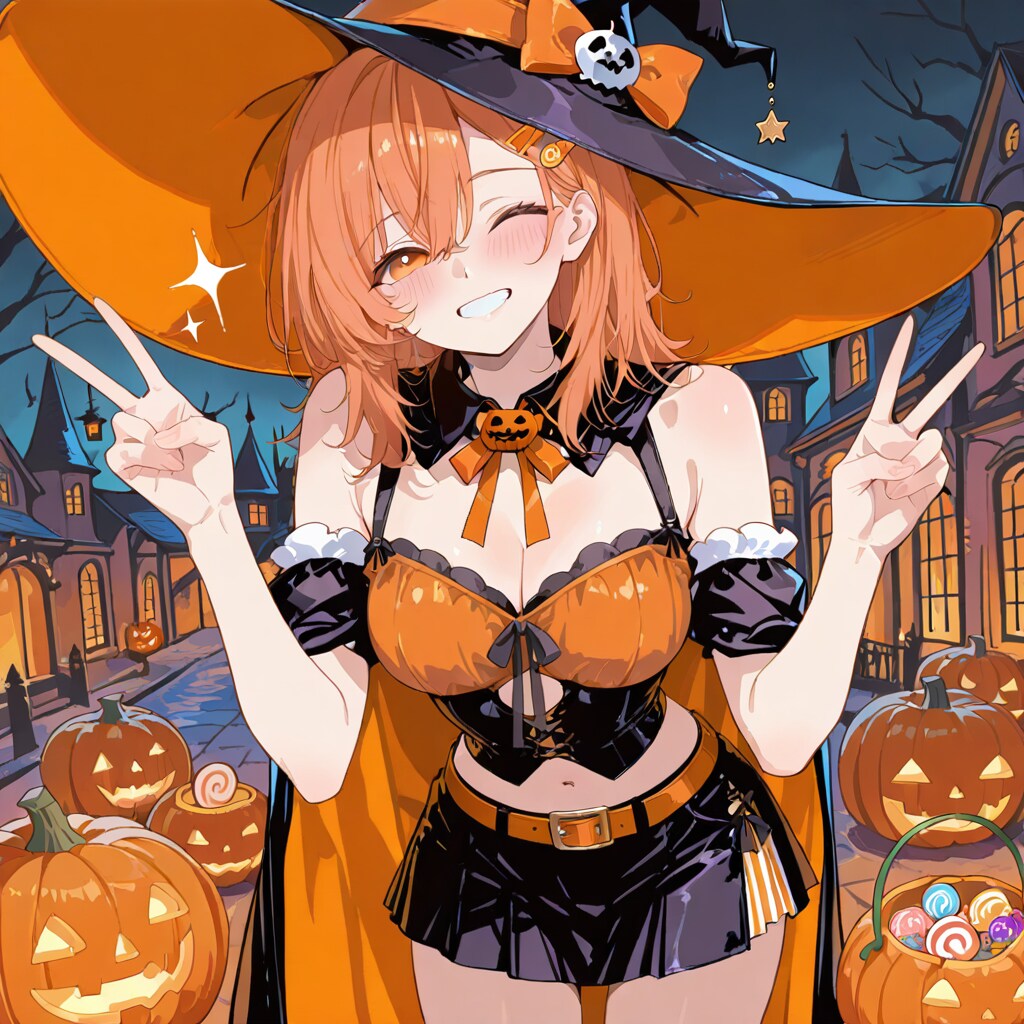 アプリコットちゃんのハロウィン | の人気AIイラスト・グラビア