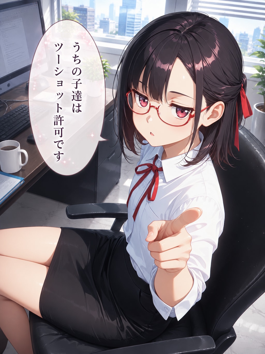ツーショット許可をお知らせする黒瀬さん