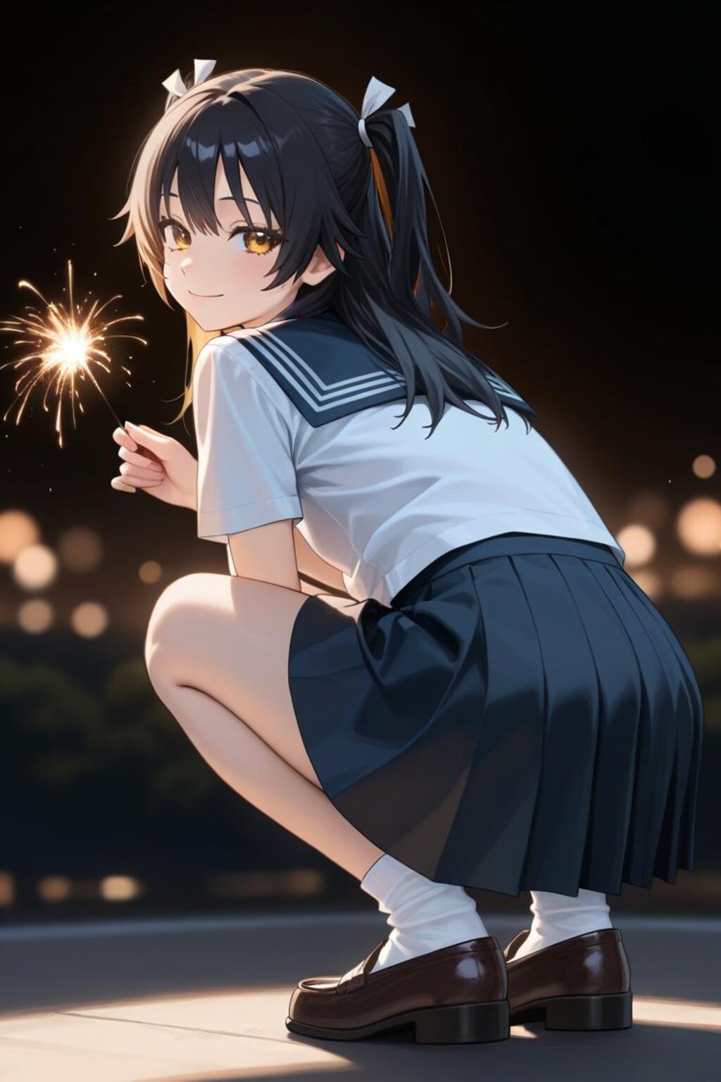 一人で夏の花火