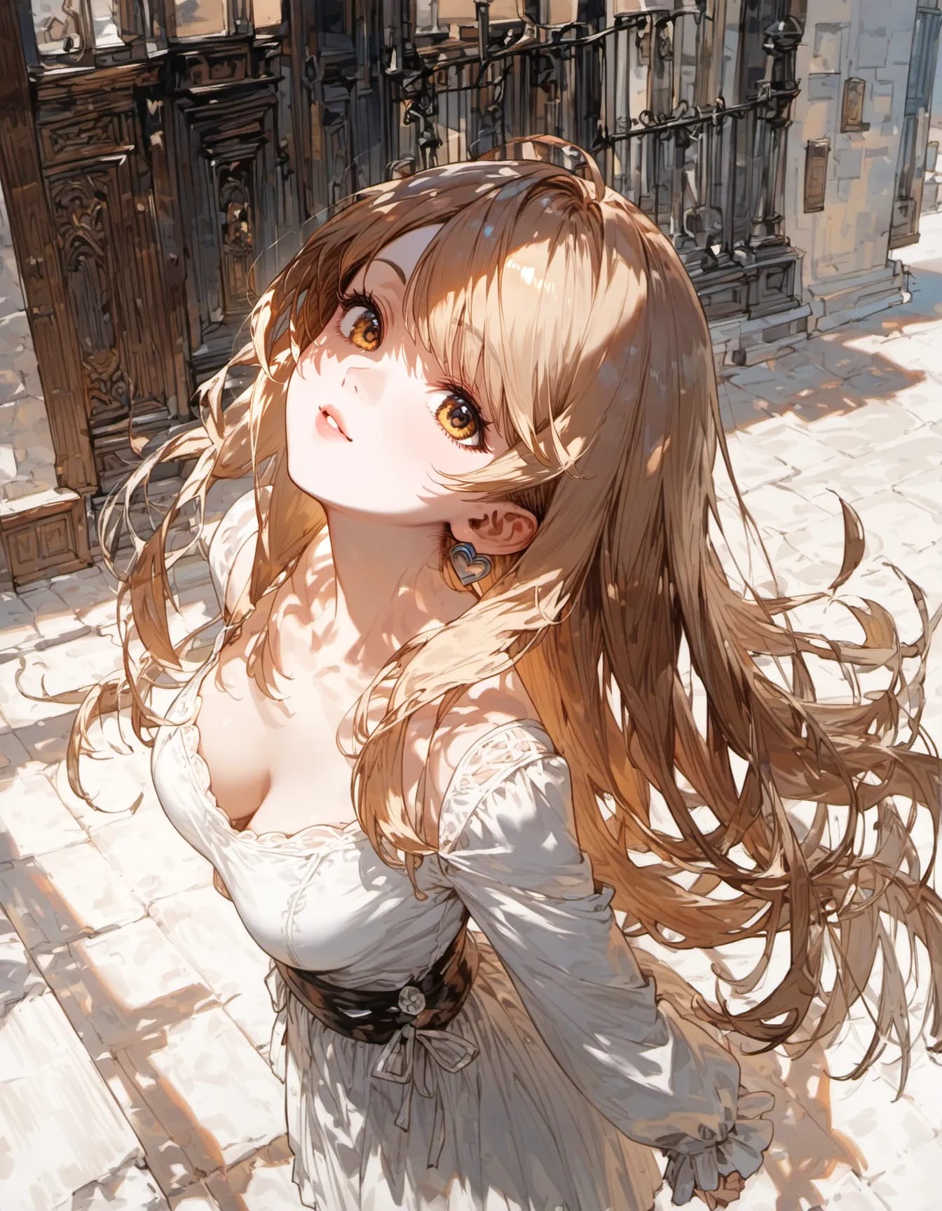 Sunlit Reverie Over Stone Streets | の人気AIイラスト・グラビア