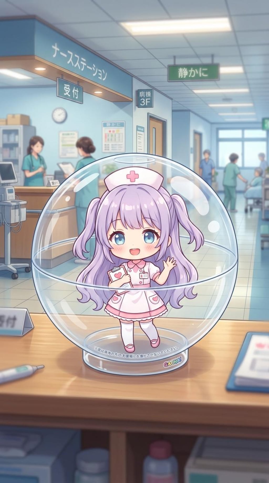 ナース服姿のCORISちゃんをカプセルに入れたよ