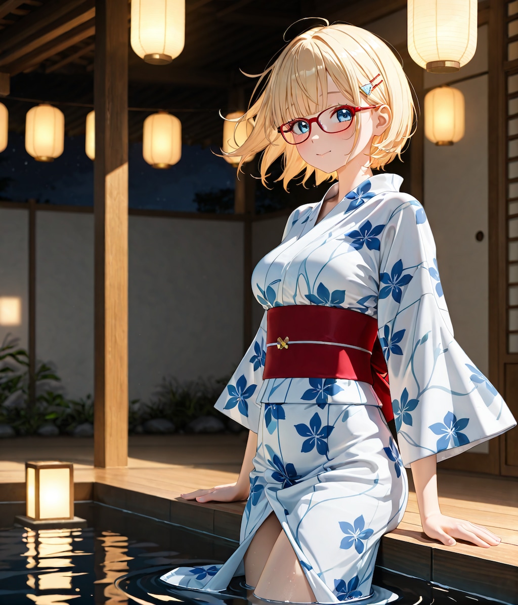 「あら、貴方も足湯に来ていたの？ 風が気持ちいいわね、ご一緒しましょ」