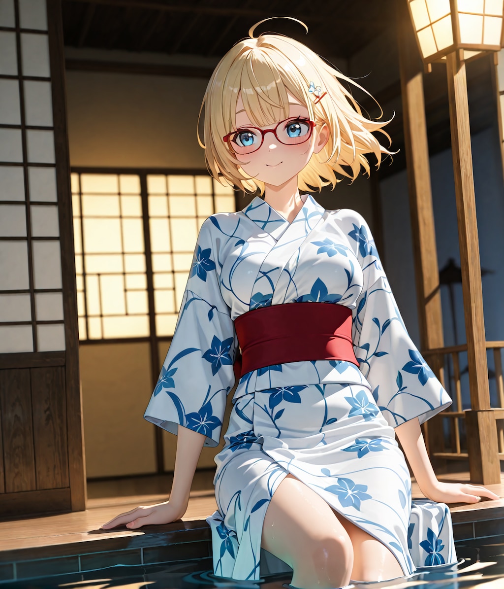 「あら、貴方も足湯に来ていたの？ 風が気持ちいいわね、ご一緒しましょ」