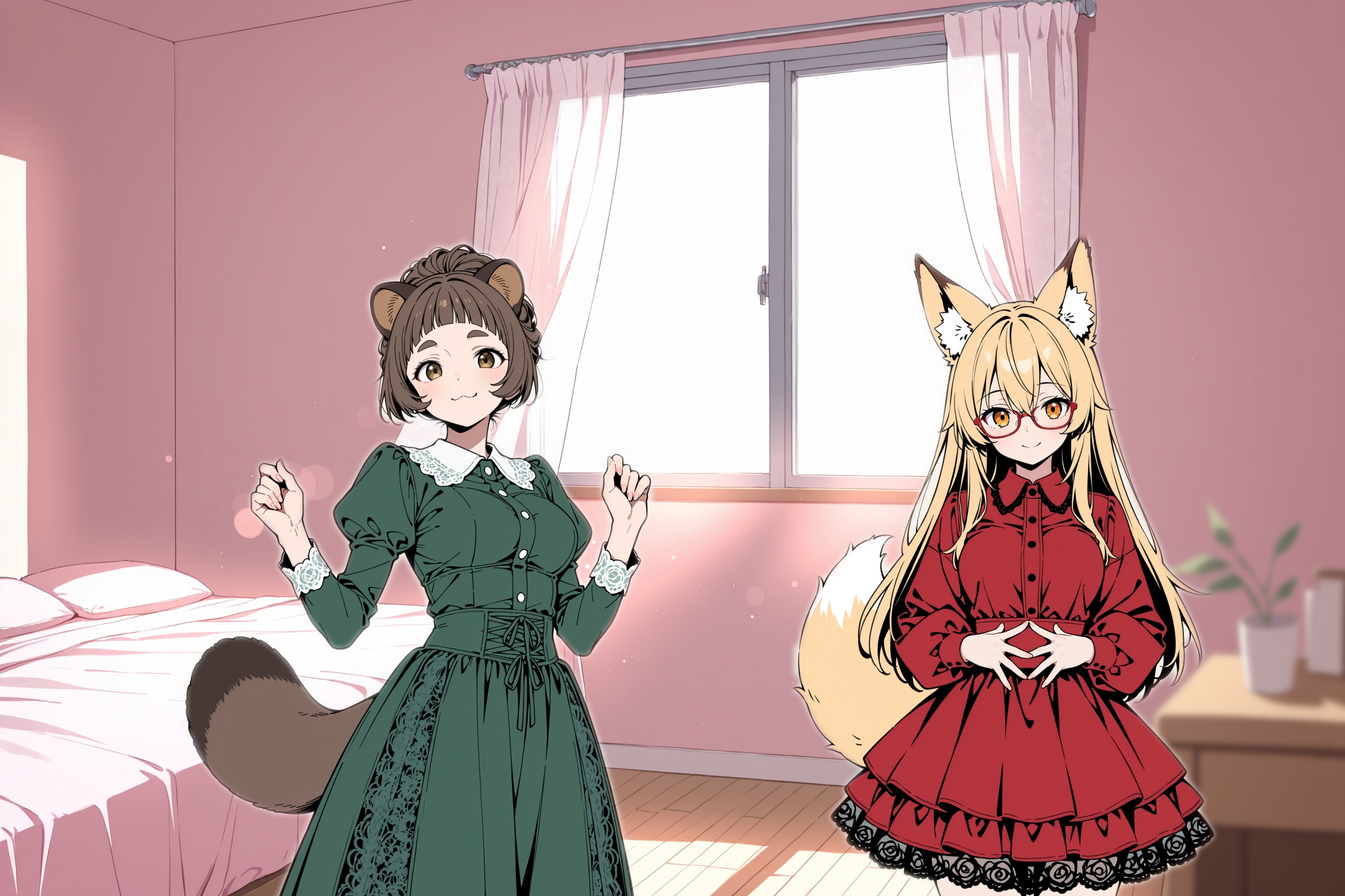 赤井橘音と田貫美登里 | の人気AIイラスト・グラビア