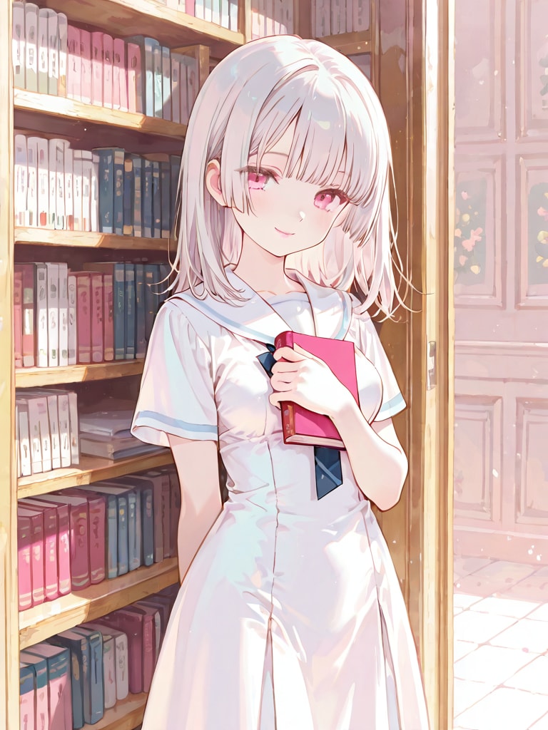 本屋さんでお買い物 | の人気AIイラスト・グラビア