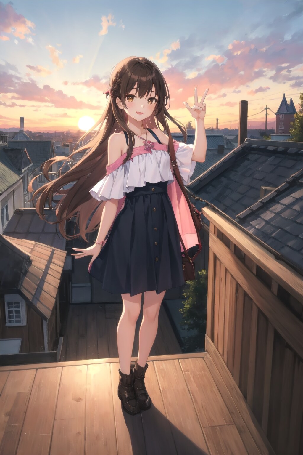 危険な場所に好んで立つ女の子😂