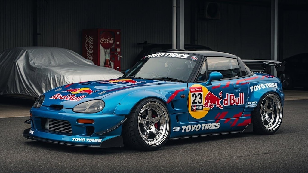 トーヨータイヤレッドブルカプチーノのドリ車