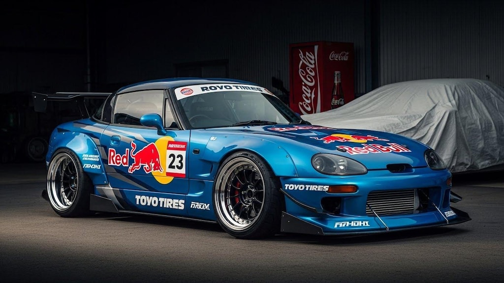 トーヨータイヤレッドブルカプチーノのドリ車