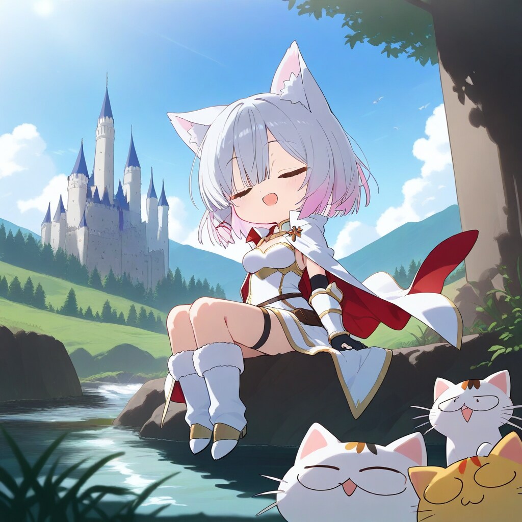 ク◯マティ高校的な並びのねこ