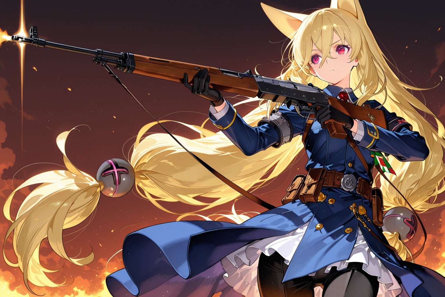 半自動小銃を構える半獣人 | の人気AIイラスト・グラビア