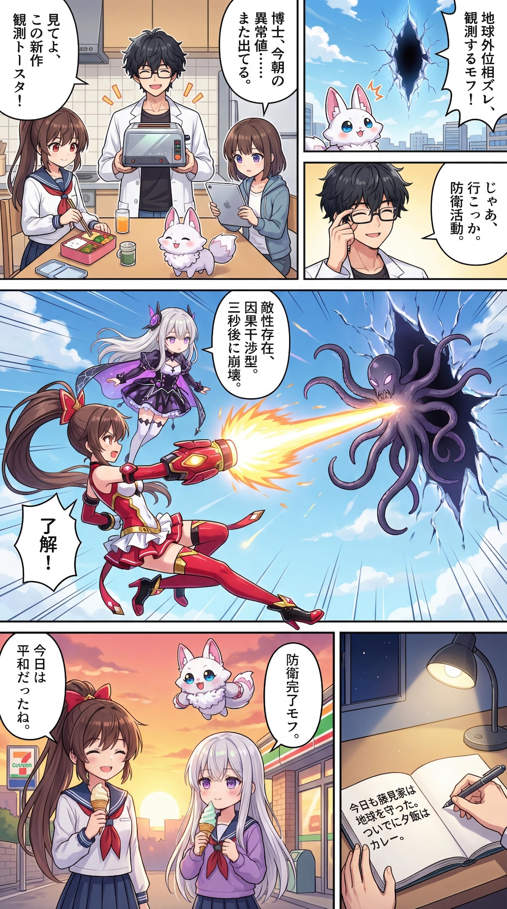 【実験漫画】藤見家地球防衛日記