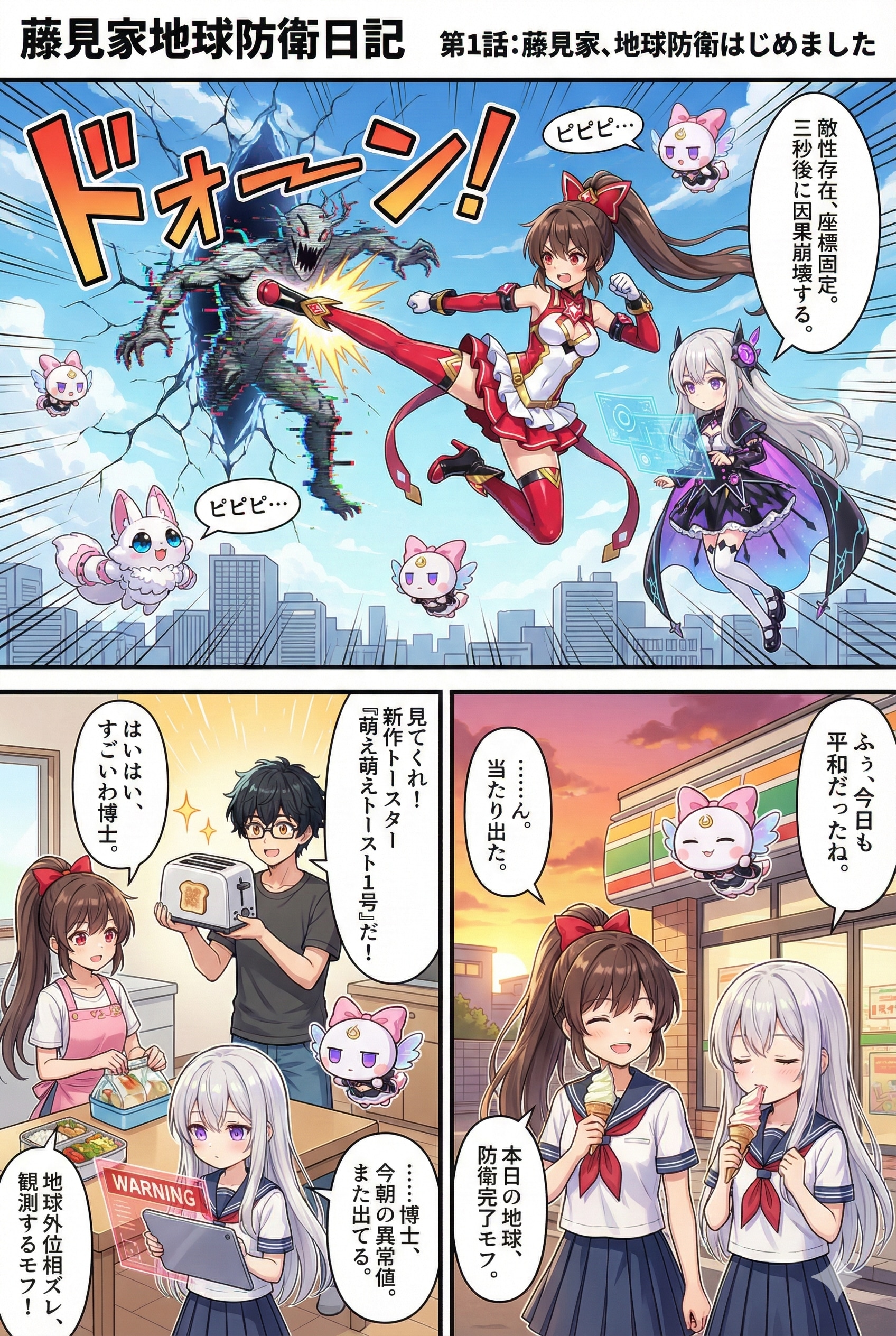 【実験漫画】藤見家地球防衛日記 | の人気AIイラスト・グラビア