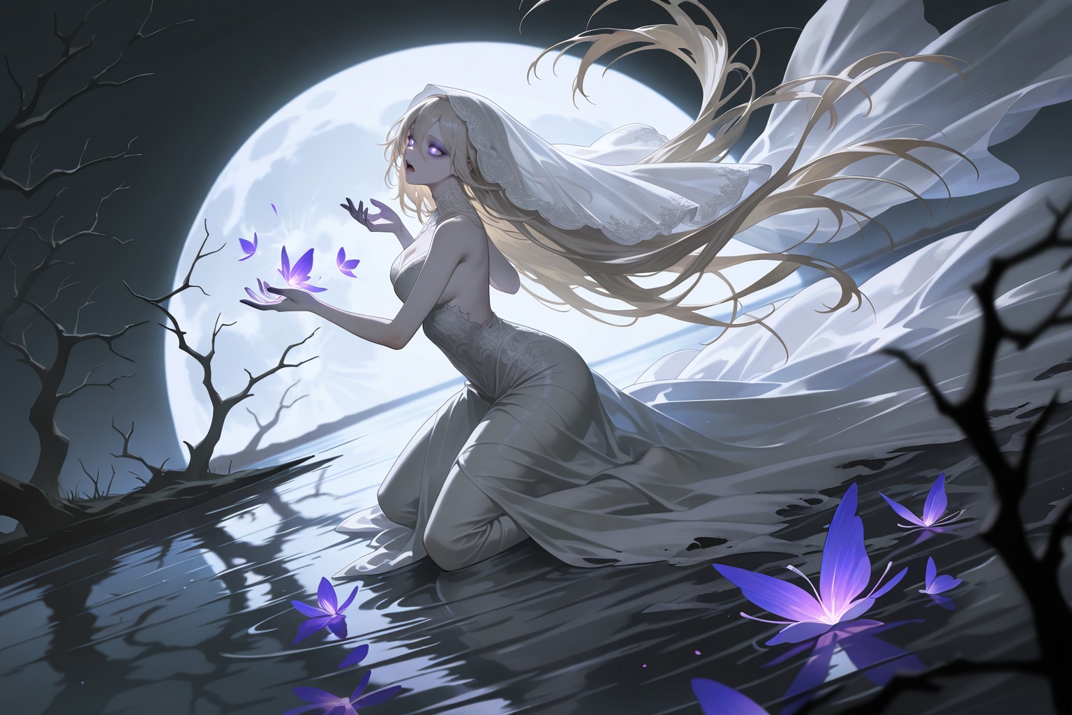 月に祈る | の人気AIイラスト・グラビア