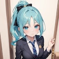 蒼髪貧乳ちゃん_02_制服 8枚目