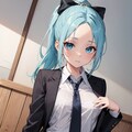 蒼髪貧乳ちゃん_02_制服 6枚目