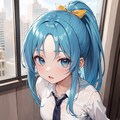蒼髪貧乳ちゃん_02_制服 9枚目