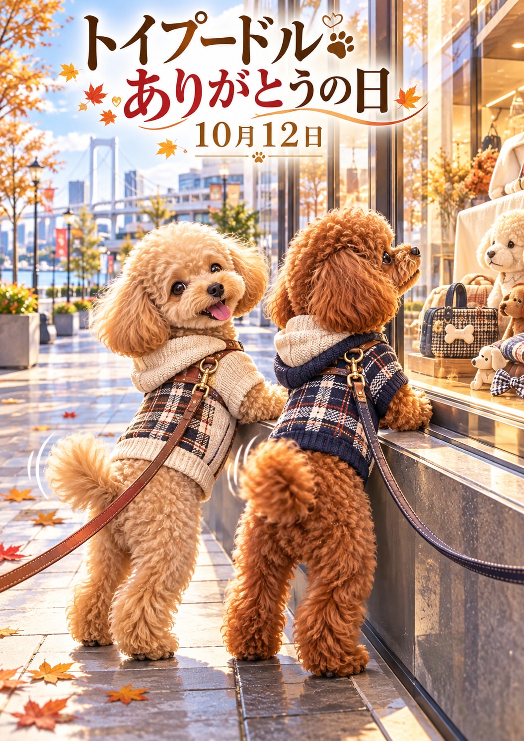 [今日は何の日 10/12] トイプードル ありがとうの日 | の人気AIイラスト・グラビア