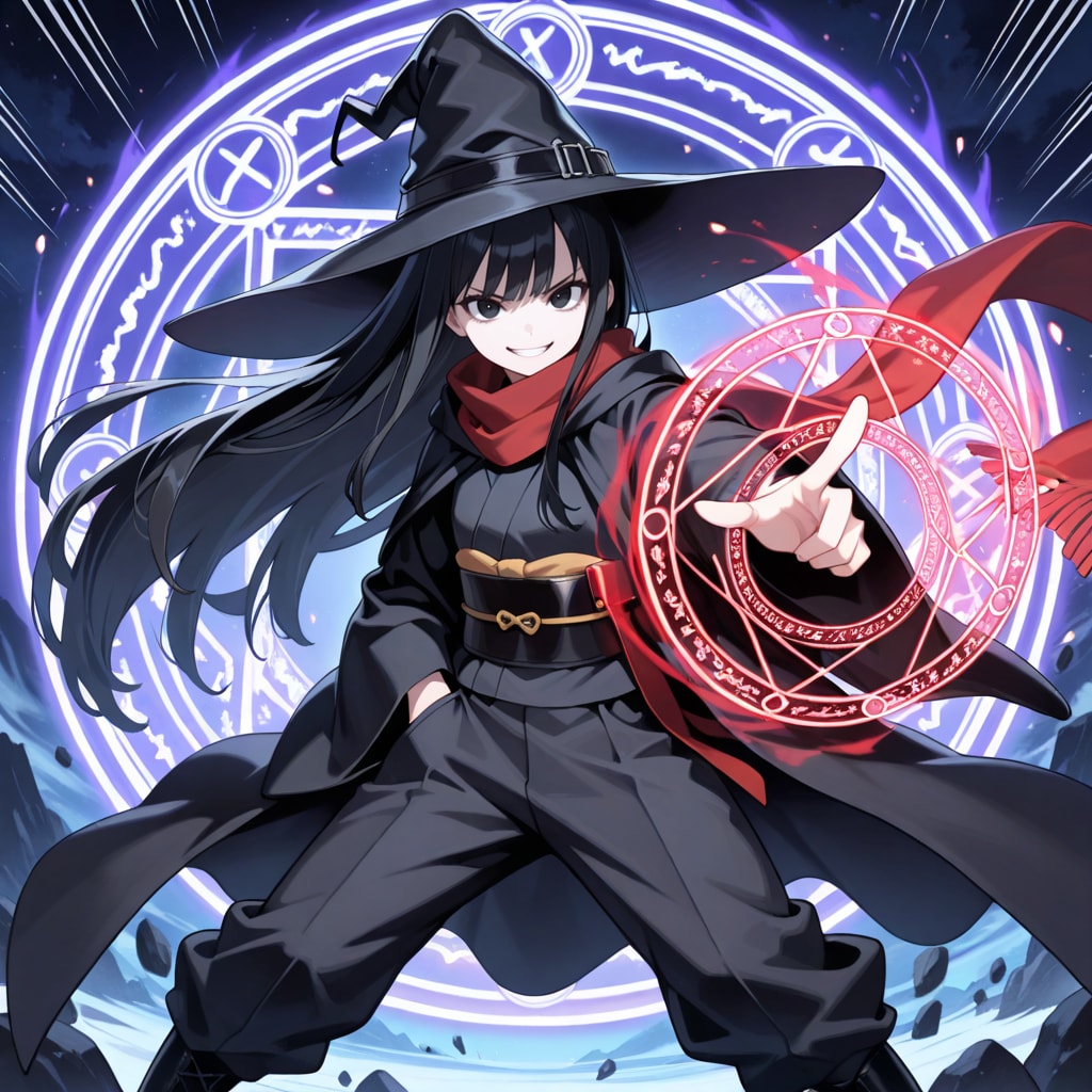 魔法発動魔女さん