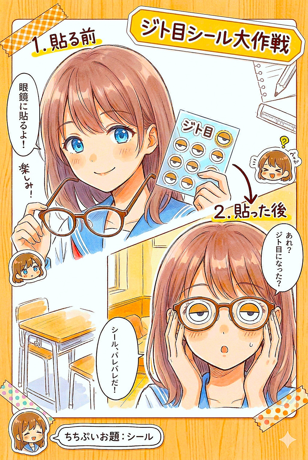 一瞬で性格改変？　ジト目シール大作戦