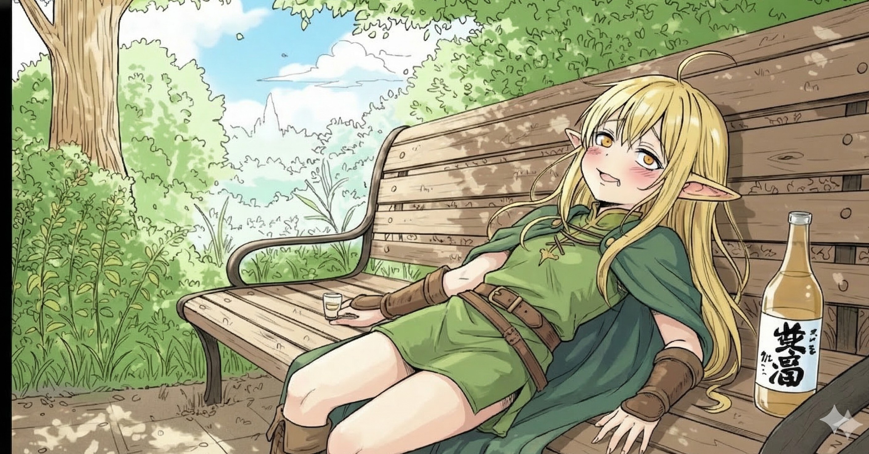 お金は原始時代で稼ぐ！ (やさぐれエルフ15) | の人気AIイラスト・グラビア