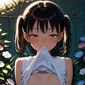 花畑の元気少女・日陰の夕方② 2枚目