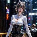 Bondage girl in the cyber punk world 4枚目