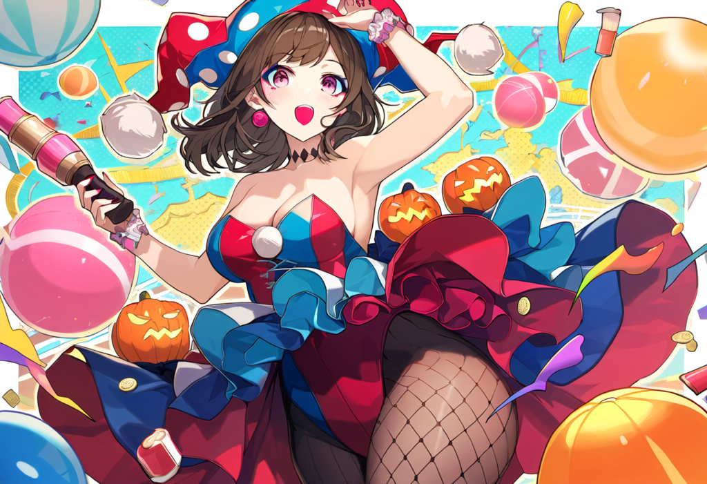 ハロウィンでウッキウキのピエロちゃん