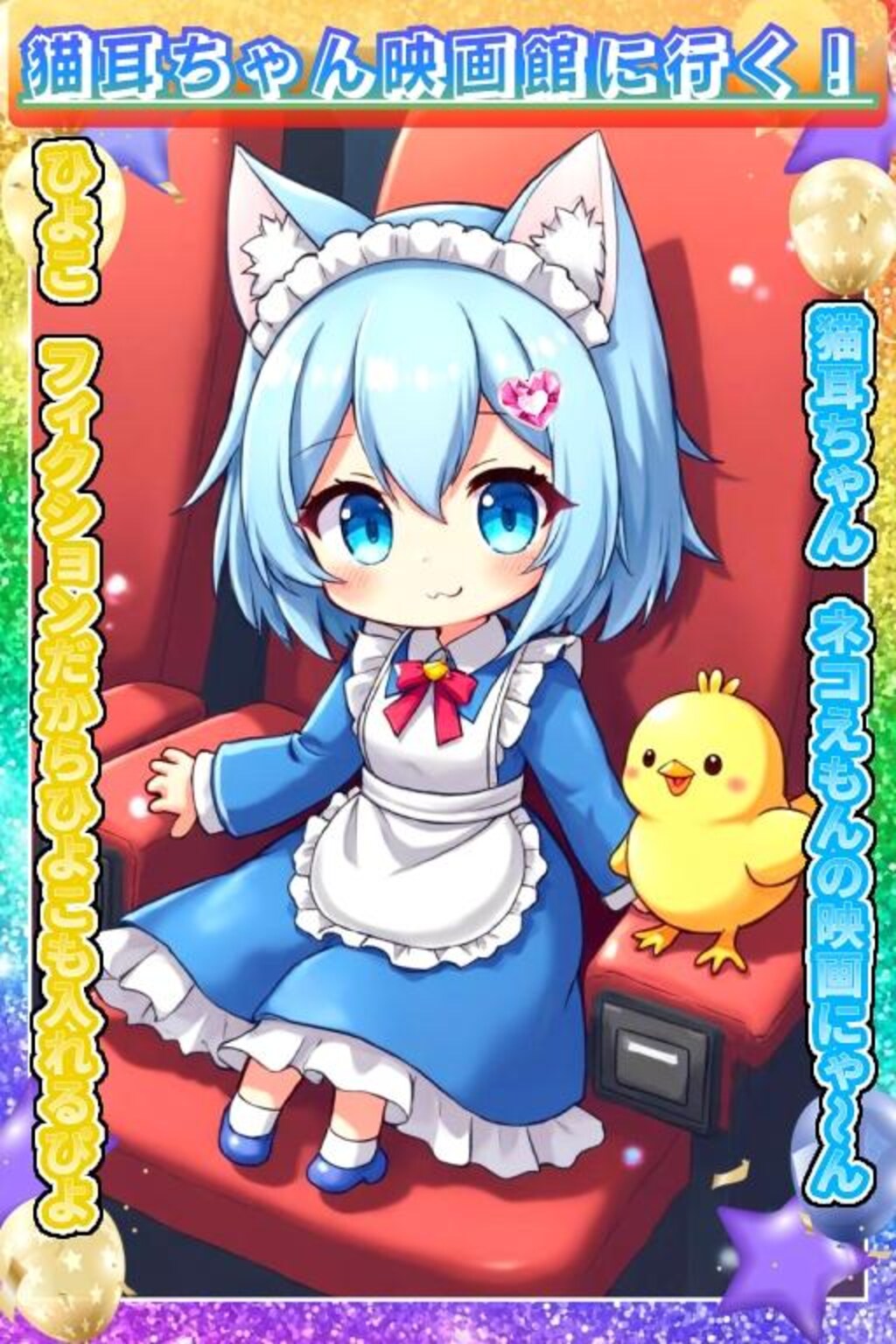 猫耳ちゃん映画館に行く！