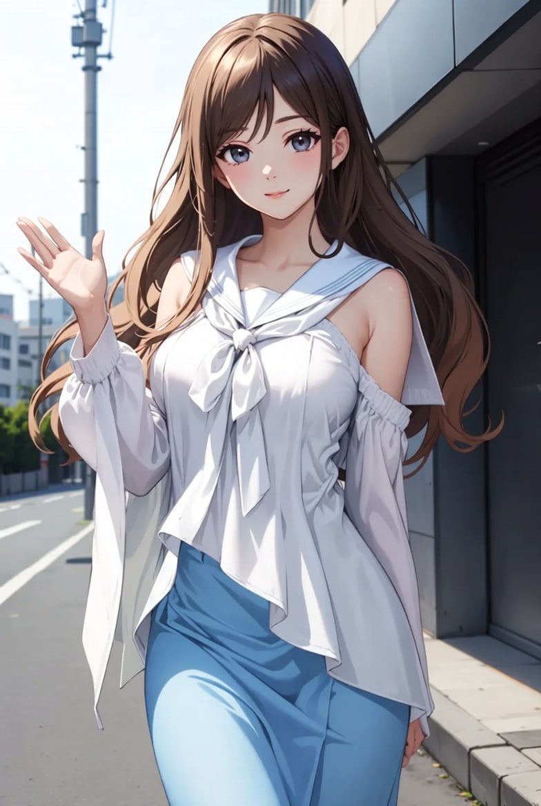 ゆったりセーラーシャツ