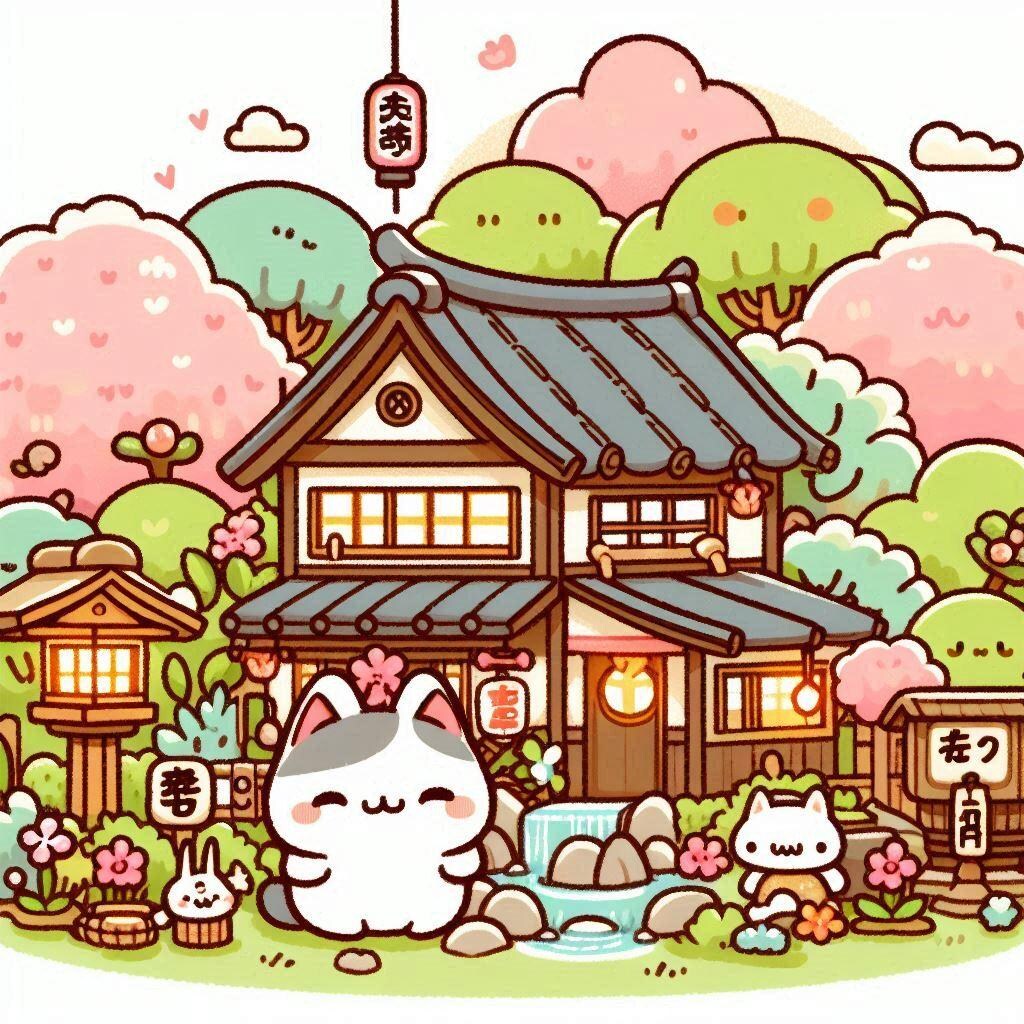 太田道灌の山吹の里の伝説のかわいいイラスト