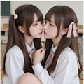 地雷系ちゃんのレズビアン007《女子高生レズビアンSeaArt》 2枚目