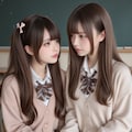 地雷系ちゃんのレズビアン007《女子高生レズビアンSeaArt》 9枚目