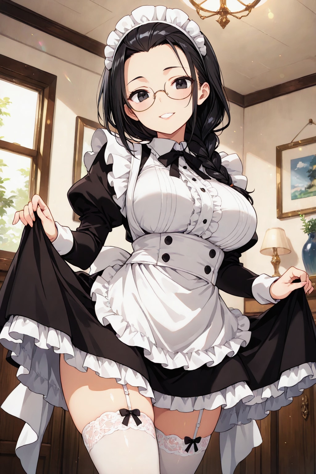 メイドちゃんの絶対領域　その２ | の人気AIイラスト・グラビア