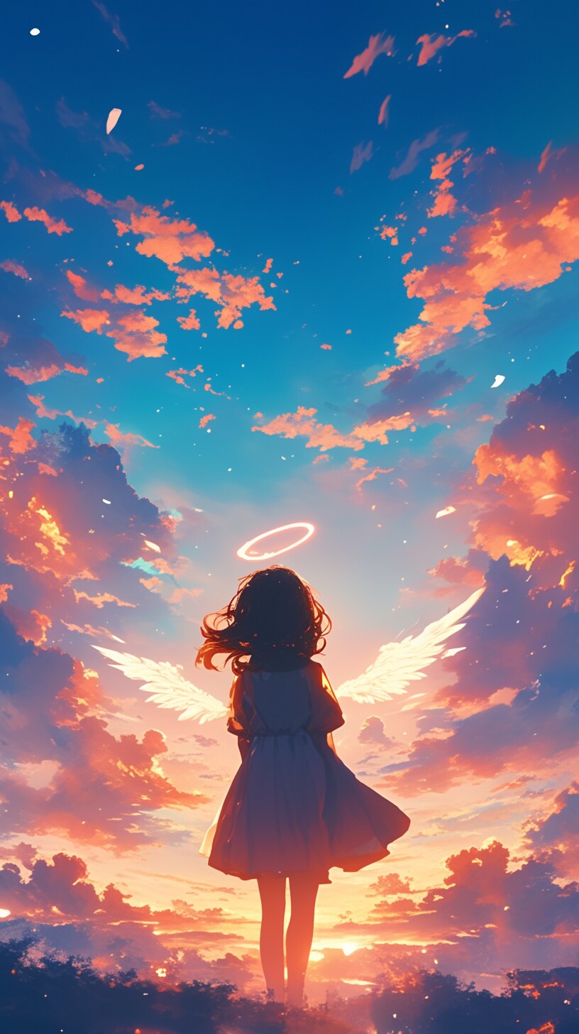夕空の天使
