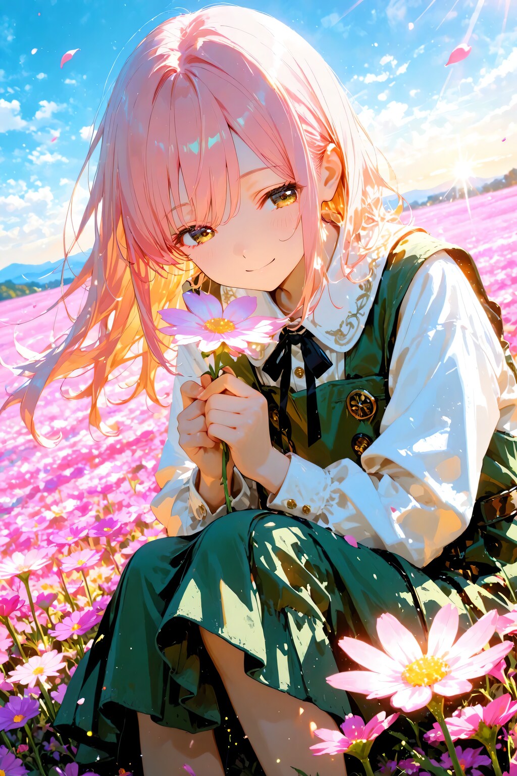 コスモスに染まる午後