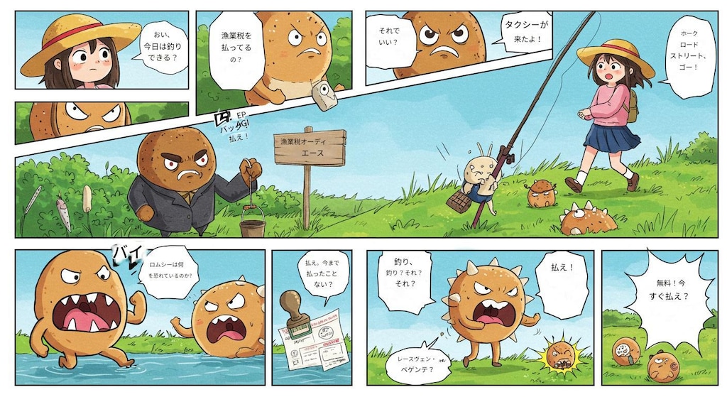 理不尽なベーグル釣り