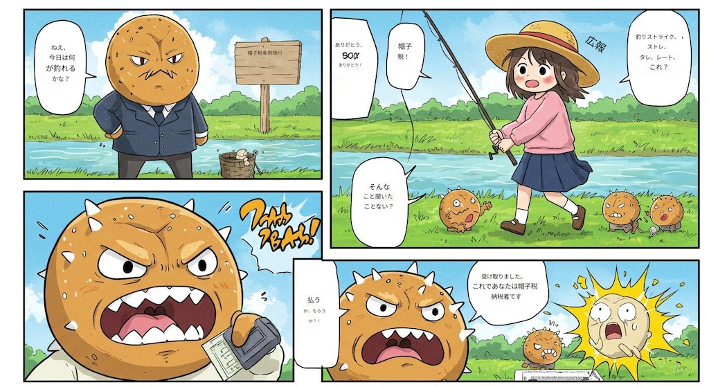 理不尽なベーグル釣り