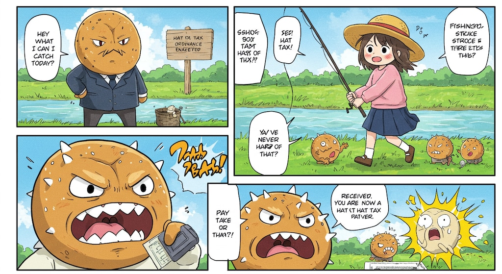 理不尽なベーグル釣り