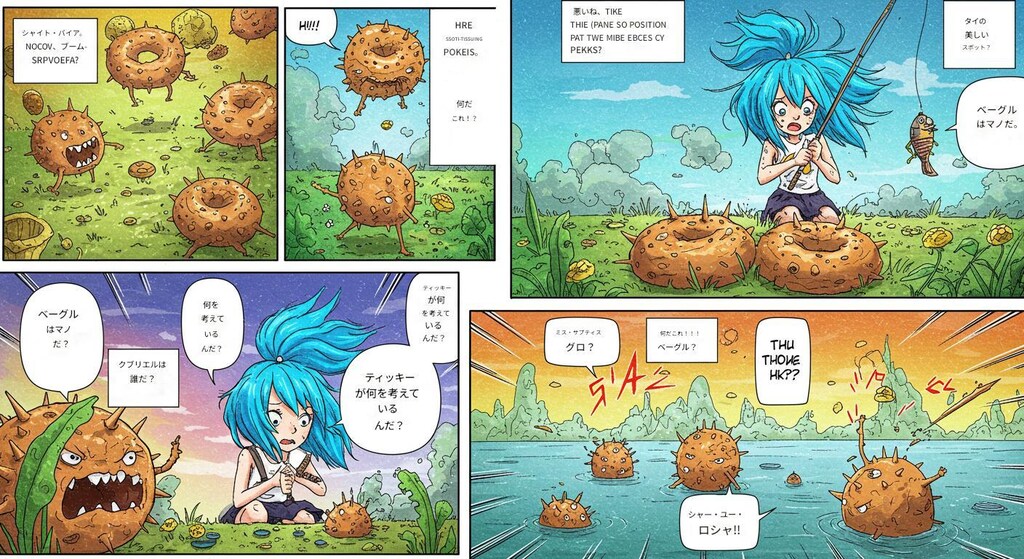 理不尽なベーグル釣り