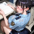 巨乳ミニスカ婦警さん♪...疲れちゃった♡ 2枚目
