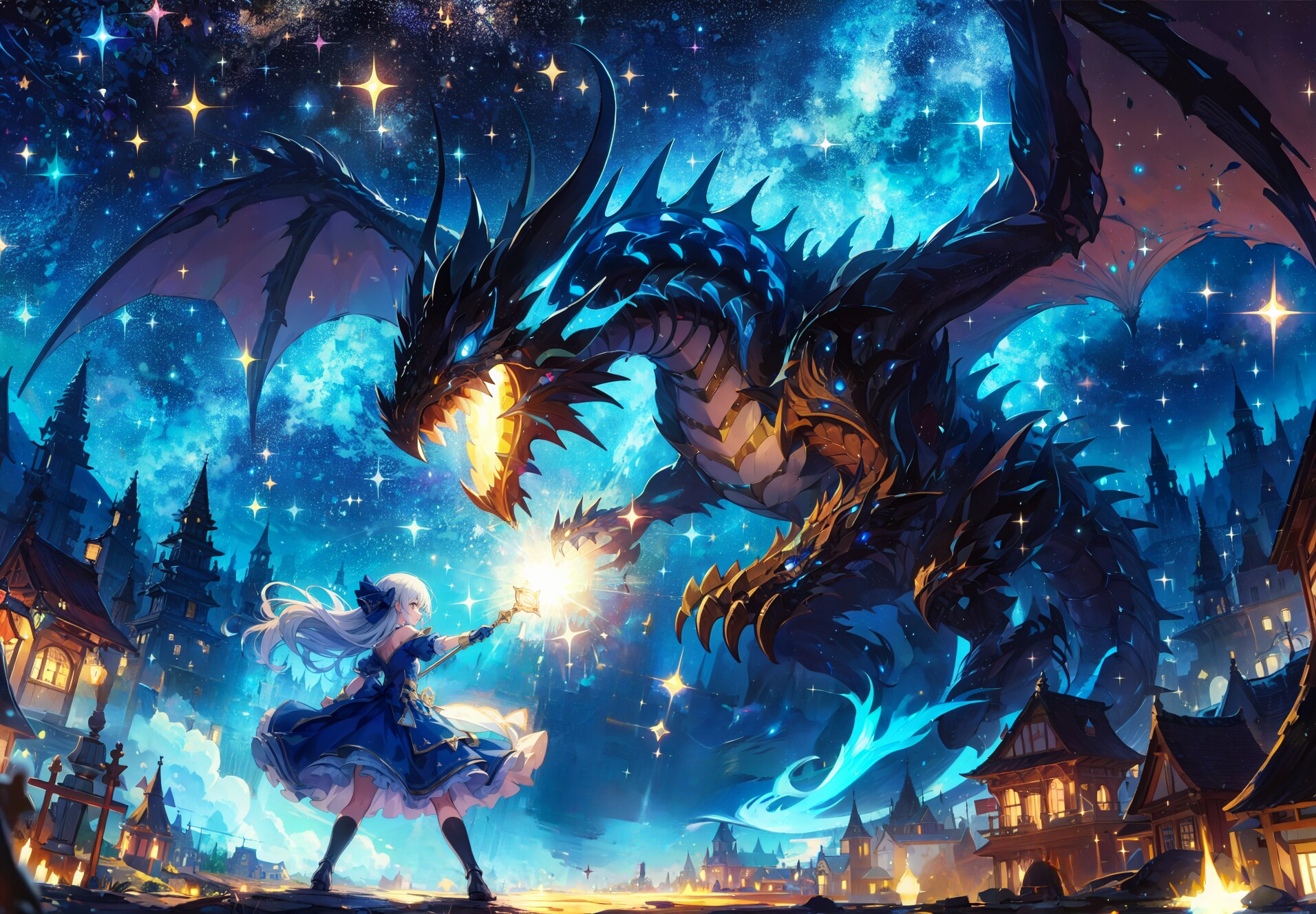 星屑の龍と魔道士