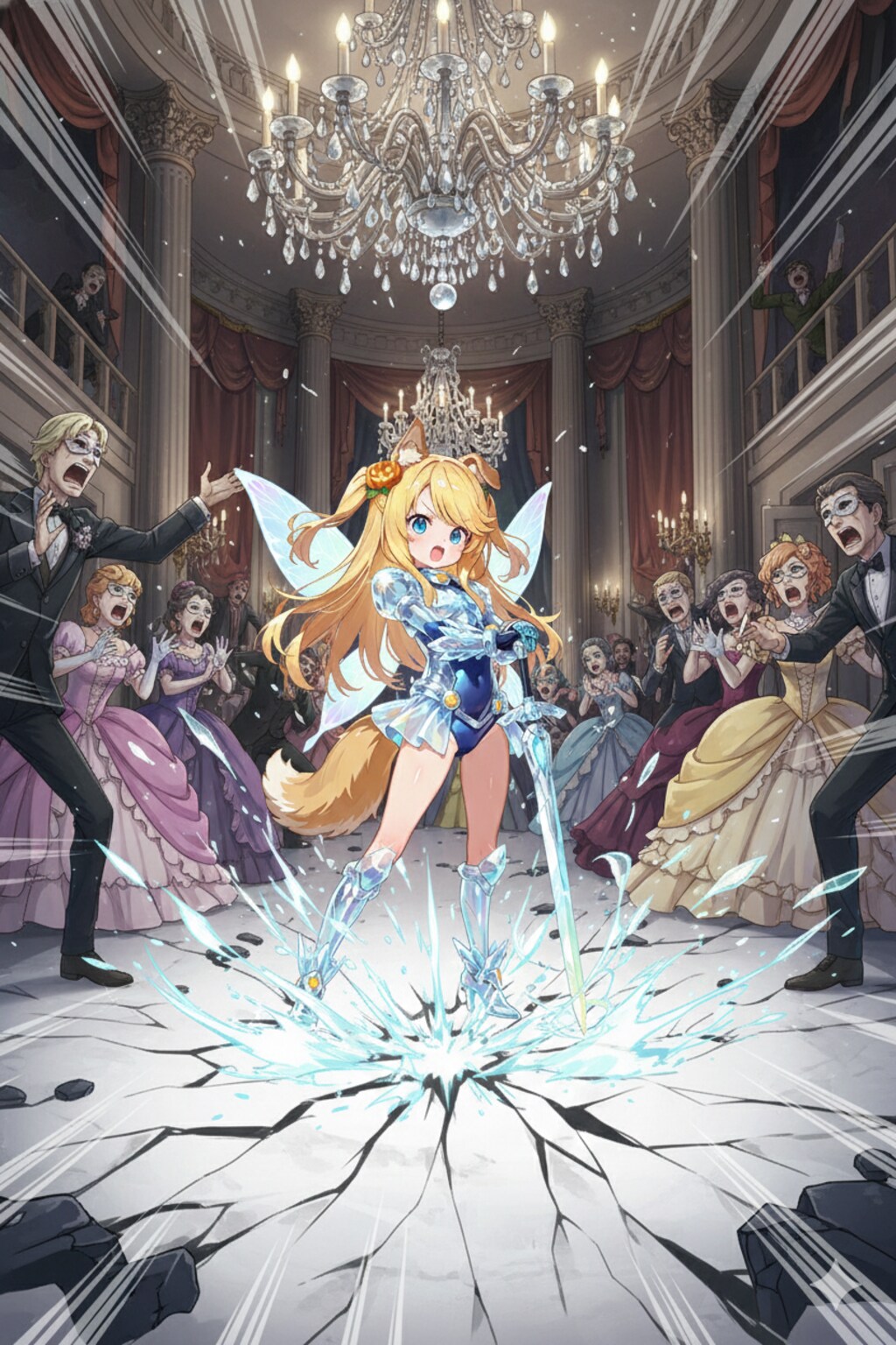 舞踏会を武闘会と勘違いした魔女によってガラスのパワードスーツとケモミミを与えられたシンデレラの立憲君主制の闇を暴く闘いが始まったり始まらなかったりするお話