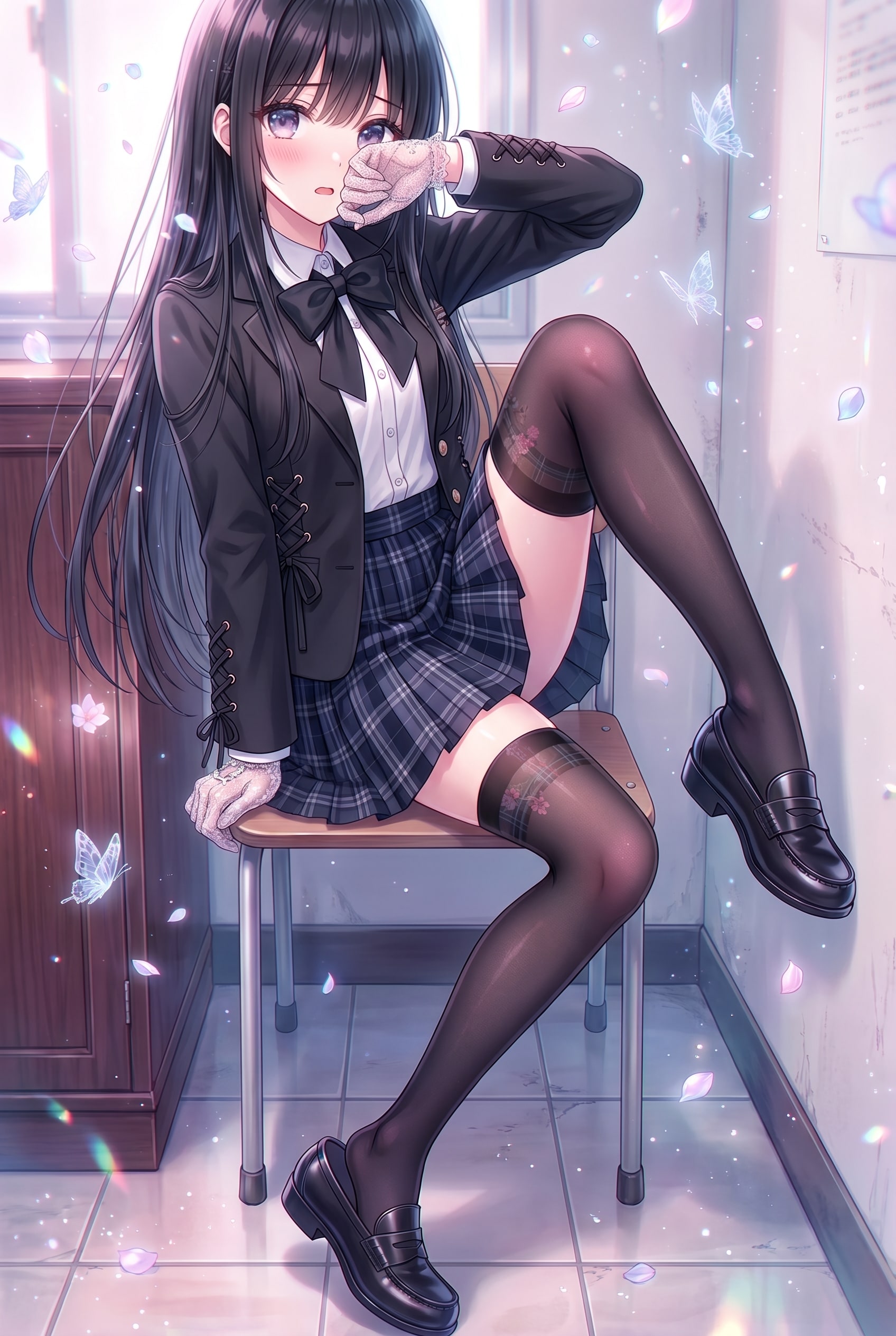 静寂の紺格子 | の人気AIイラスト・グラビア
