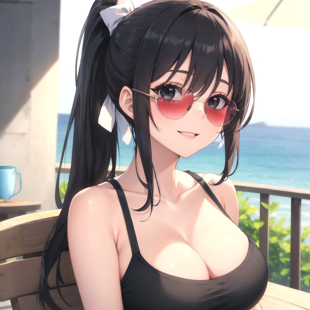 海の見えるカフェで
