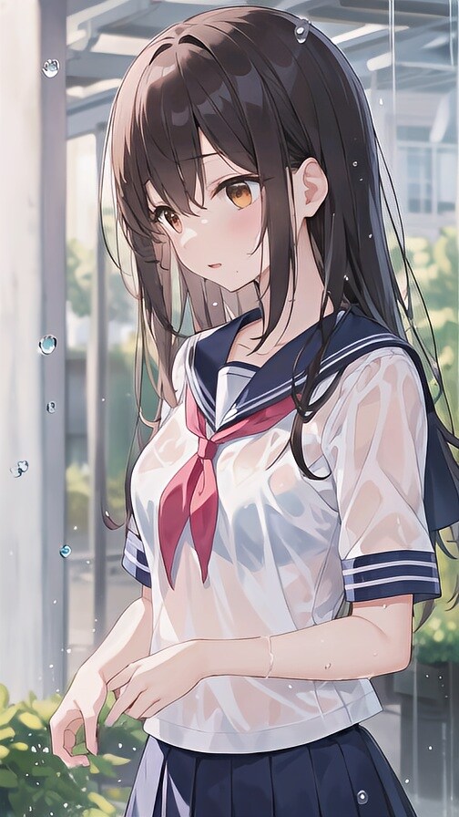 濡れ透け（立ち姿）